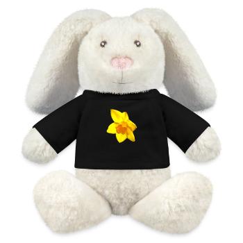 Fleur, A731126 - Lapin en peluche recyclé MiniFeet® Crème - noir - Devant