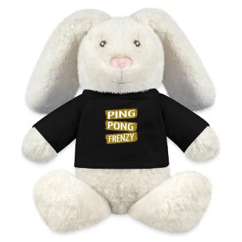 Équipement de tennis de table à grande vitesse impressionnant - Lapin en peluche recyclé MiniFeet® Crème - noir - Devant