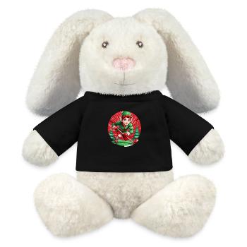 Weihnachtself Feldhockey - MiniFeet® RecycelHase® Creme - Schwarz - Vorne