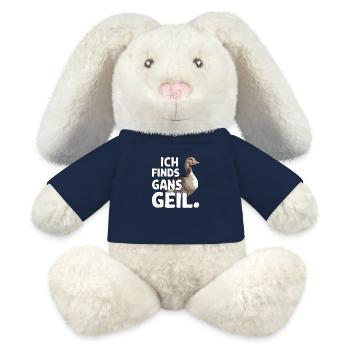 Goose Geese Animal Farm - MiniFeet® RecycelHase® Bunny Cream - french navy - Front