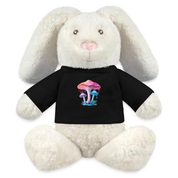 Rosablauer Pilz - MiniFeet® RecycelHase® Creme - Schwarz - Vorne