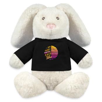 My favorite paintball player calls me mom - MiniFeet® RecycelHase® Bunny Cream - black - Front