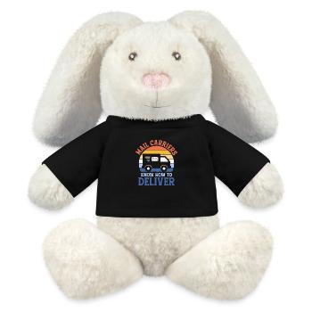 Mail Carriers Know How To Deliver Postal Worker Ma - MiniFeet® RecycelHase® Creme - Schwarz - Vorne