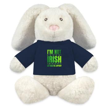 Ich bin kein Ire, aber küss mich trotzdem St. Patrick's Day - MiniFeet® RecycelHase® Creme - French Navy - Vorne