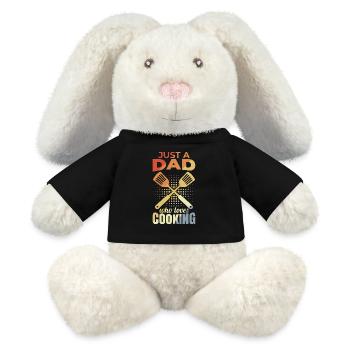 Father who loves to cook - MiniFeet® RecycelHase® Bunny Cream - black - Front