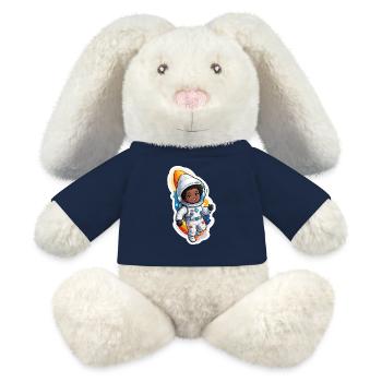Niedlicher Astronauten-Charakter für Kinder - MiniFeet® RecycelHase® Creme - French Navy - Vorne