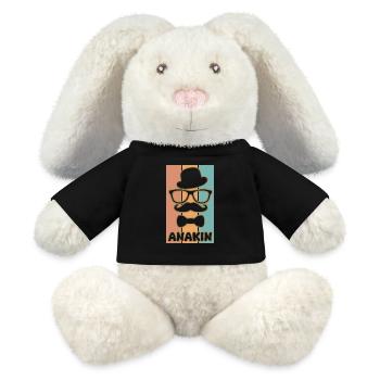 Cadeau pour Anakin - Lapin en peluche recyclé MiniFeet® Crème - noir - Devant