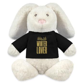 Winter Lover - MiniFeet® RecycelHase® Bunny Cream - black - Front