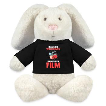 Bienvenue dans le mauvais film Funny - Lapin en peluche recyclé MiniFeet® Crème - noir - Devant