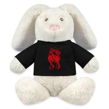 Crâne de hors-la-loi Gangs d’autoroutes Mort de motard - Lapin en peluche recyclé MiniFeet® Crème - noir - Devant