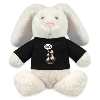 Möwe Möwen Spruch Moin Norddeutschland - MiniFeet® RecycelHase® Creme - Schwarz - Vorne