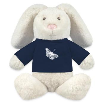 Eleganter Vintage Schmetterling - MiniFeet® RecycelHase® Creme - French Navy - Vorne