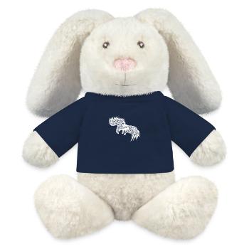 Adler im Sturzflug für Vogelfreunde und Falkner - MiniFeet® RecycelHase® Creme - French Navy - Vorne