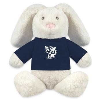 Cuddly Cat House Tiger Baby Drawing - MiniFeet® RecycelHase® Bunny Cream - french navy - Front
