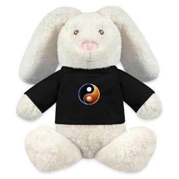 Yin Yang - MiniFeet® RecycelHase® Creme - Schwarz - Vorne