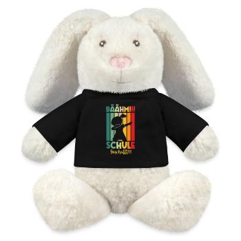 Schule Geschafft Schulabsolvent Schulabgänger 2024 - MiniFeet® RecycelHase® Creme - Schwarz - Vorne