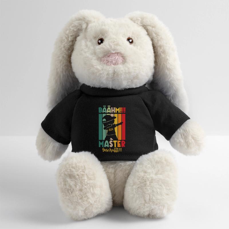 Master Masterabsolvent Masterabschluss Geschenk MiniFeet® RecycelHase® Creme