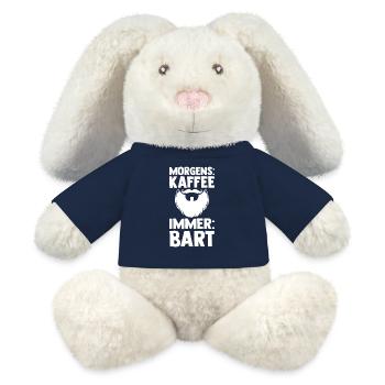Bärtig Bartträger Bart - MiniFeet® RecycelHase® Creme - French Navy - Vorne