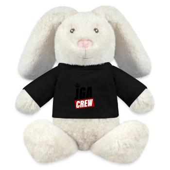 Enterrement de vie de garçon - Lapin en peluche recyclé MiniFeet® Crème - noir - Devant