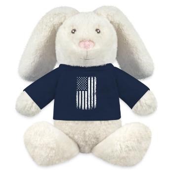 Flagge USA - MiniFeet® RecycelHase® Creme - French Navy - Vorne