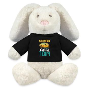 Équipe du Parti indonésien - Lapin en peluche recyclé MiniFeet® Crème - noir - Devant