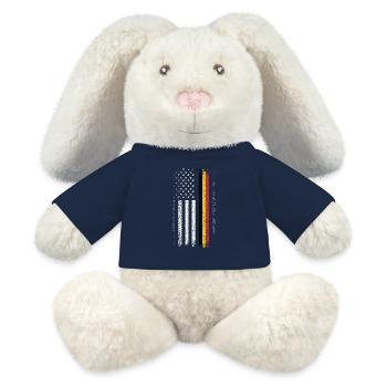 Distressed Flag Stripes Remix - MiniFeet® RecycelHase® Bunny Cream - french navy - Front