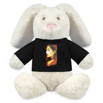 Geometric Summer Portrait - MiniFeet® RecycelHase® Bunny Cream - black - Front