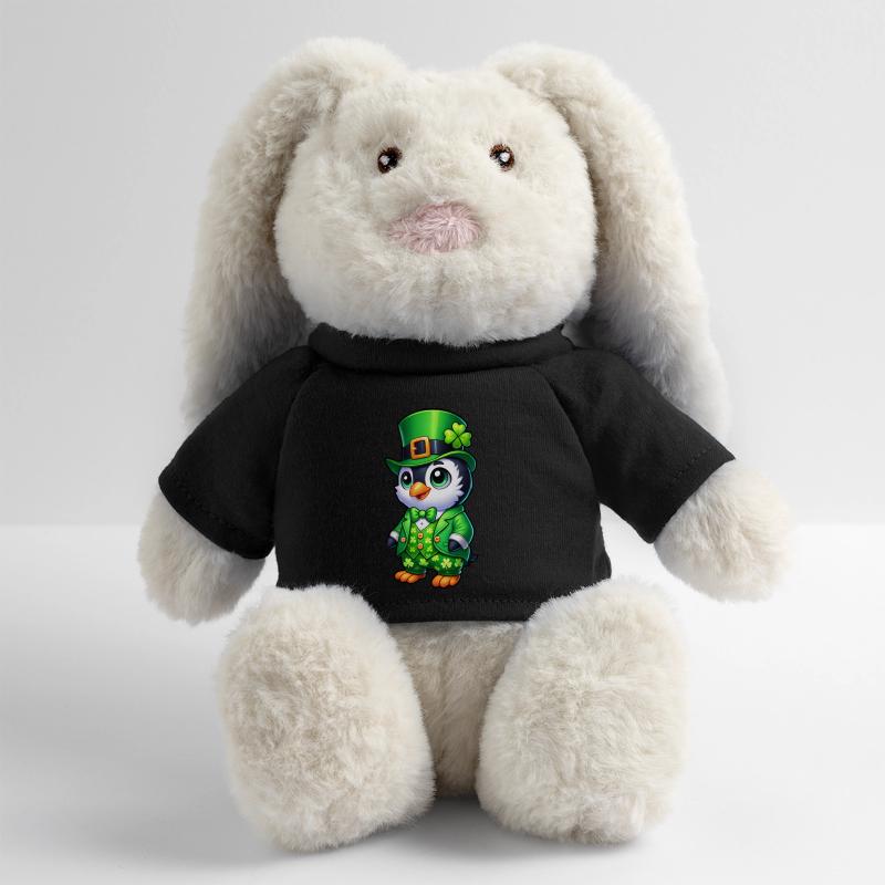 Mignon Dessin Animé Pingouin Saint-Patrick Lapin en peluche recyclé MiniFeet® Crème