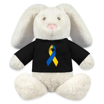 Ukrainian Peace Loop - MiniFeet® RecycelHase® Bunny Cream - black - Front