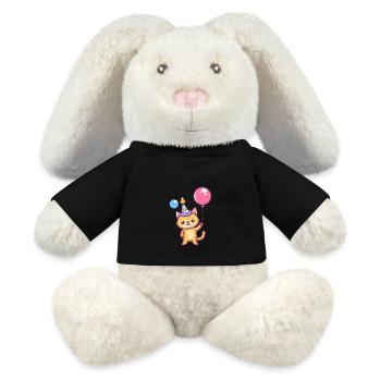 Kattebursdag tegneserie - MiniFeet® RecycelHase® kremfarge - svart - Foran