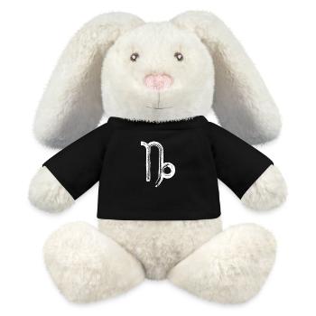 Zodaic Design CAPRICORNE (Capricorne) - Lapin en peluche recyclé MiniFeet® Crème - noir - Devant