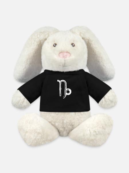 Zodaic Design CAPRICORN (Capricorn) - MiniFeet® RecycelHase® Bunny Cream - black