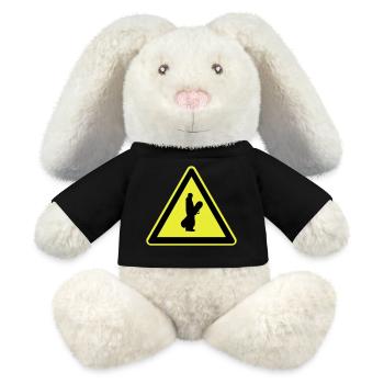 Snowboard plate - MiniFeet® RecycelHase® Bunny Cream - black - Front