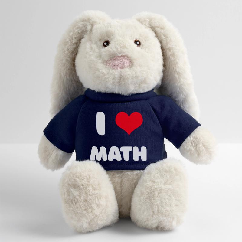 Ich liebe Mathe MiniFeet® RecycelHase® Creme