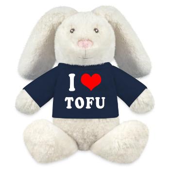 I love Tofu - MiniFeet® RecycelHase® Bunny Cream - french navy - Front
