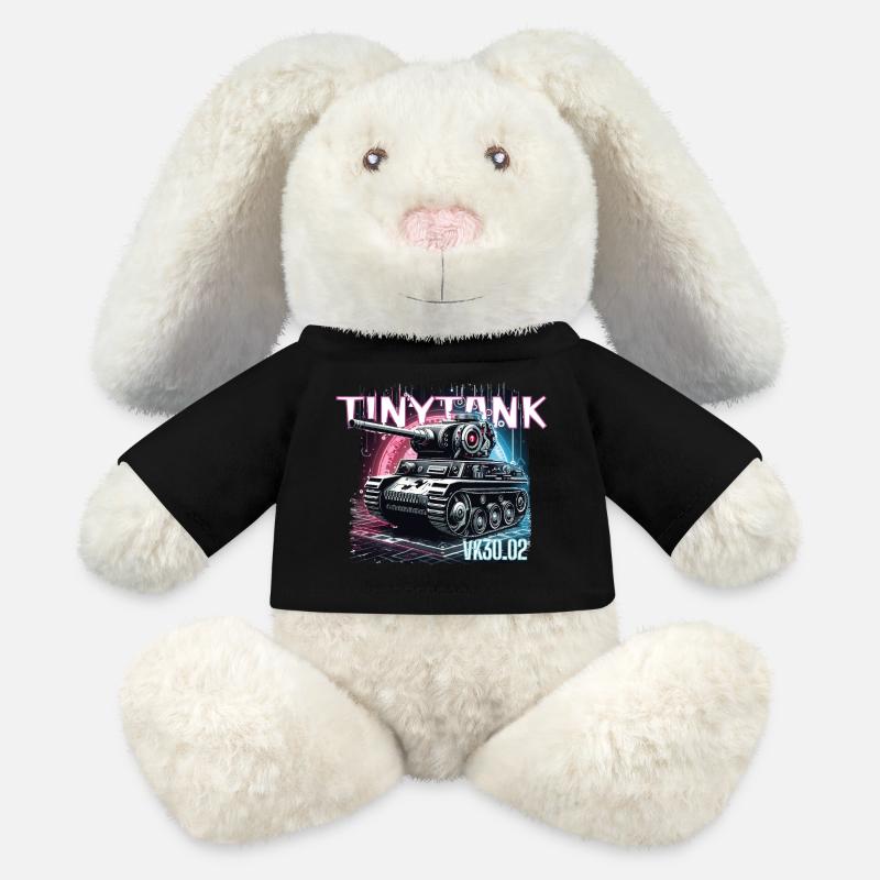 Tinytank VK - MiniFeet® RecycelHase® Creme - Schwarz