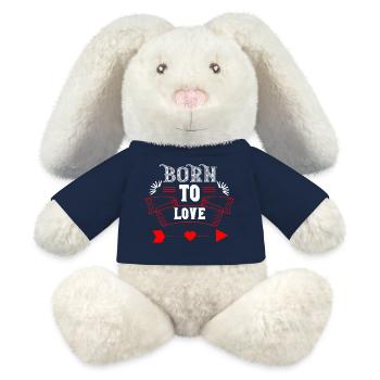 born to love - MiniFeet® RecycelHase® Bunny Cream - french navy - Front