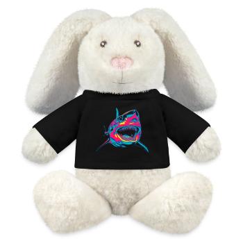 Neonhai Popkunst Farbfeuer - MiniFeet® RecycelHase® Creme - Schwarz - Vorne
