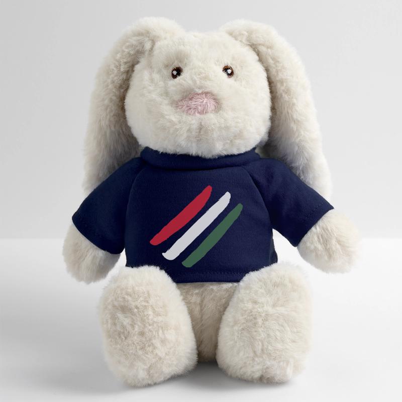 Drapeau de la Hongrie Lapin en peluche recyclé MiniFeet® Crème