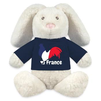French rooster blue white red - MiniFeet® RecycelHase® Bunny Cream - french navy - Front