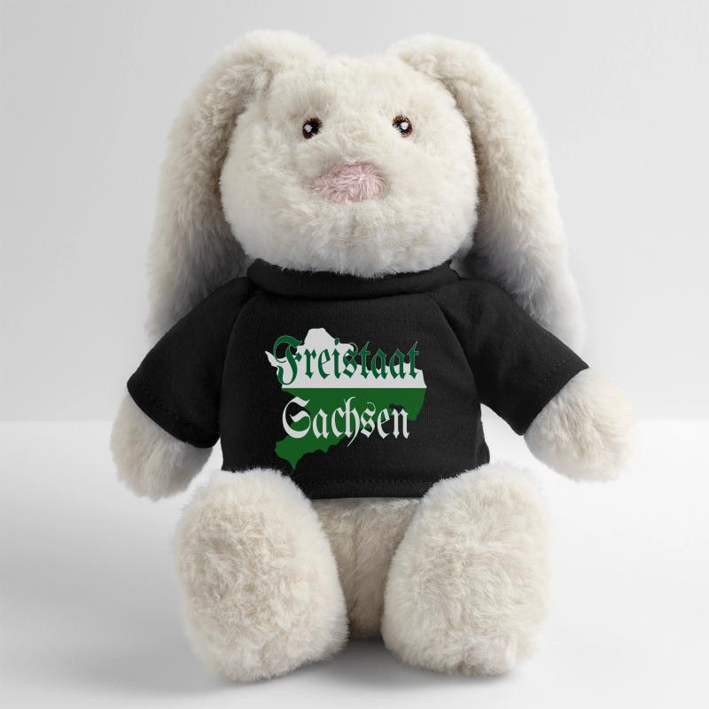 État libre de Saxe vert blanc Lapin en peluche recyclé MiniFeet® Crème