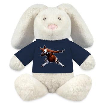 Okapi Tier Niedliches Okapi - MiniFeet® RecycelHase® Creme - French Navy - Vorne