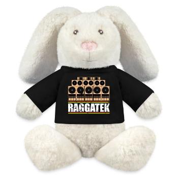 Raggatek - Lapin en peluche recyclé MiniFeet® Crème - noir - Devant