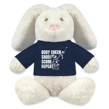 Body Check Shoot Score Repeat - MiniFeet® RecycelHase® Creme - French Navy - Vorne