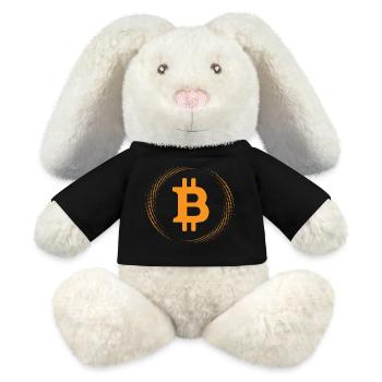 Bitcoin Ellipse Oval Master Future of Money Design - MiniFeet® RecycelHase® Creme - Schwarz - Vorne