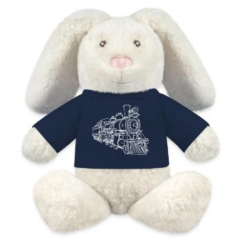 Railway Sketch - MiniFeet® RecycelHase® Bunny Cream - french navy - Front
