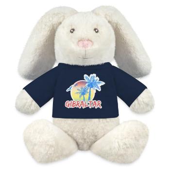 Gibraltar comme jour férié - Lapin en peluche recyclé MiniFeet® Crème - bleu marine - Devant