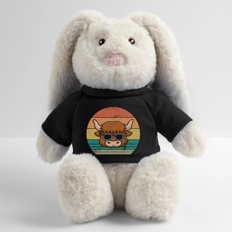 Bovins de buffle Bœufs Lapin en peluche recyclé MiniFeet® Crème