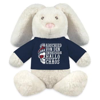 Birthday 30 years - MiniFeet® RecycelHase® Bunny Cream - french navy - Front