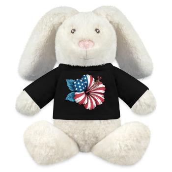  Florist Hibiscus Flower Independence Day 4th of - MiniFeet® RecycelHase® Creme - Schwarz - Vorne